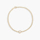 Pulsera de oro 18K amatista verde 17-19 cm
