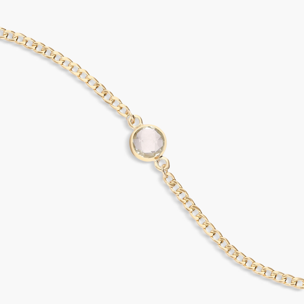 Pulsera de oro 18K amatista verde 17-19 cm