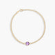 Pulsera de oro 18K amatista violeta 17-19 cm