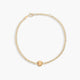 Pulsera de oro 18K citrino 17-19 cm