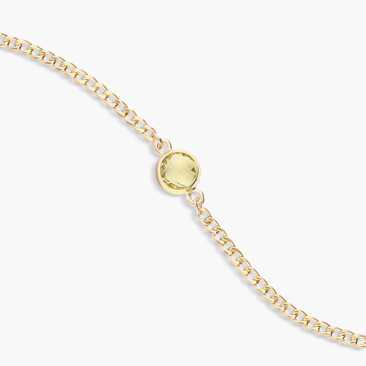 Pulsera de oro 18K cuarzo amarillo 17-19 cm