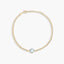Pulsera de oro 18K topacio azul 17-19 cm