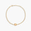 Pulsera de oro 18K citrino cuadrado 17-19 cm