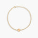 Pulsera de oro 18K citrino cuadrado 17-19 cm