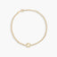 Pulsera de oro 18K cuarzo amarillo cuadrado 17-19 cm