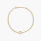 Pulsera de oro 18K cuarzo amarillo cuadrado 17-19 cm