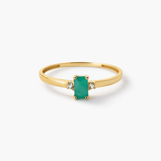 Anillo de oro 18K topacio