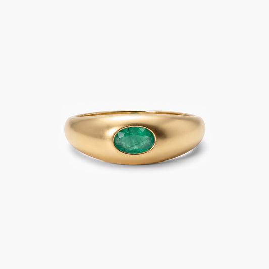 Anillo de oro 18K esmeralda