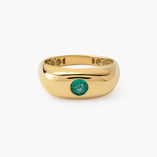Anillo de oro 18K esmeralda