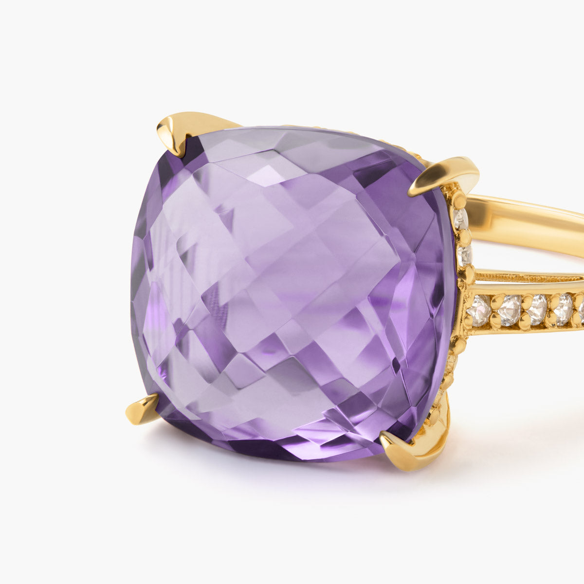 Anillo de oro 18K amatista COURT