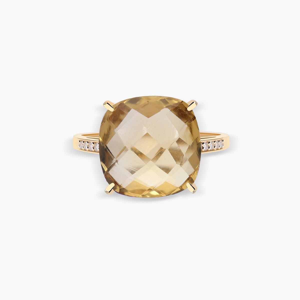 Anillo de oro 18K citrino COURT