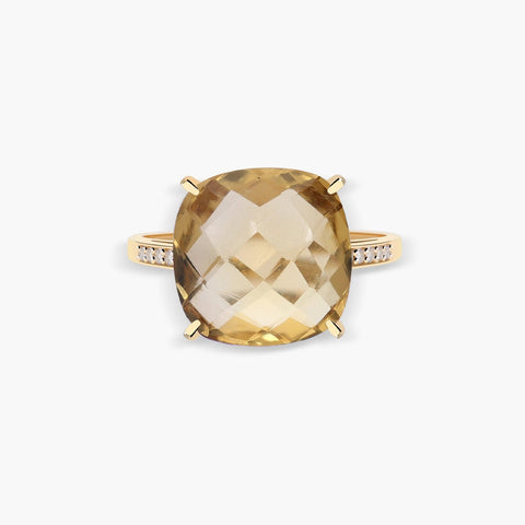 Anillo de oro 18K citrino COURT
