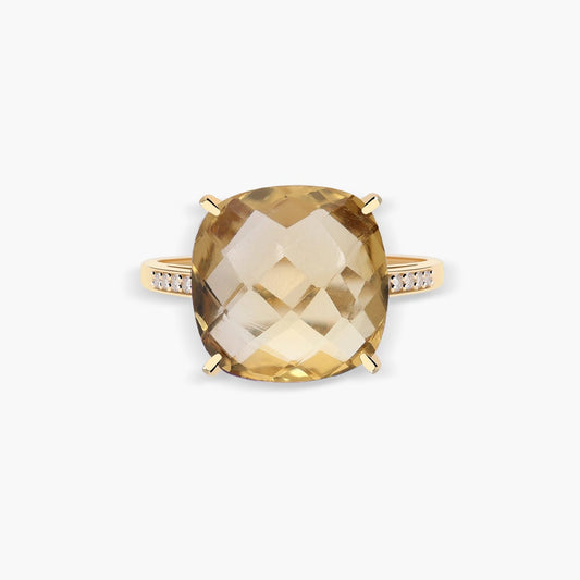 Anillo de oro 18K citrino COURT