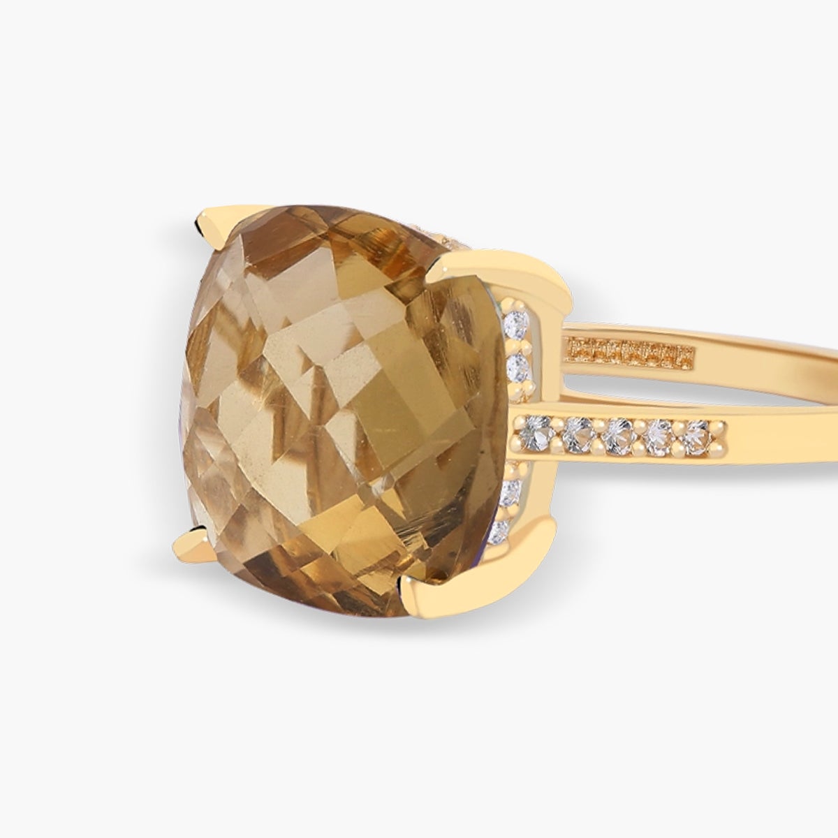 Anillo de oro 18K citrino COURT