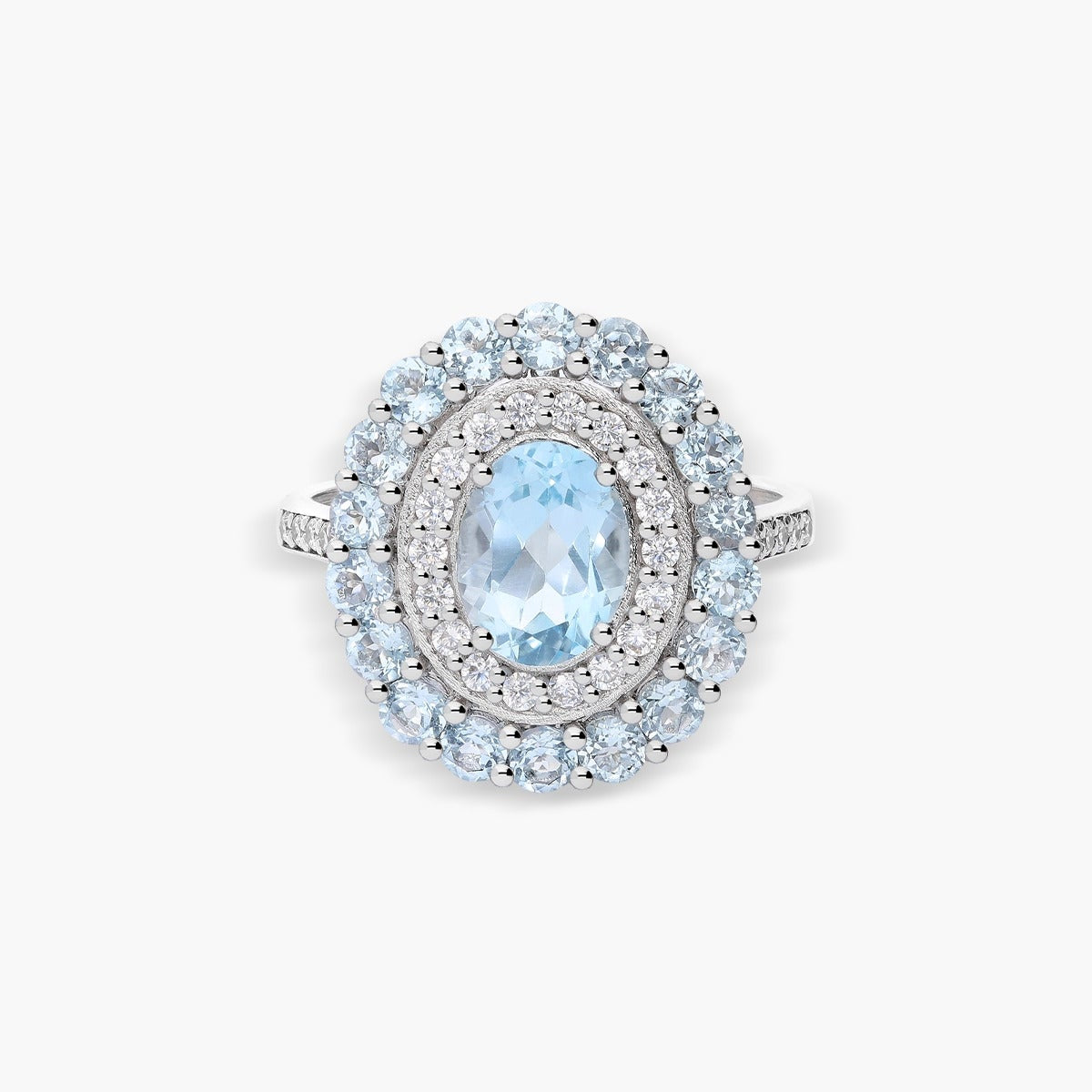 Anillo de oro blanco 18K 