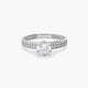 Anillo de oro blanco 18K