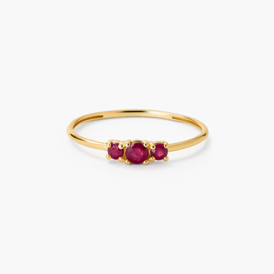 Anillo de oro 18K rubí