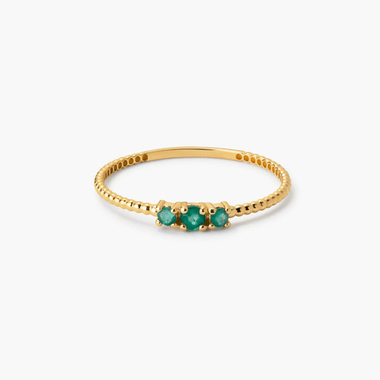 Anillo de oro 18K esmeralda