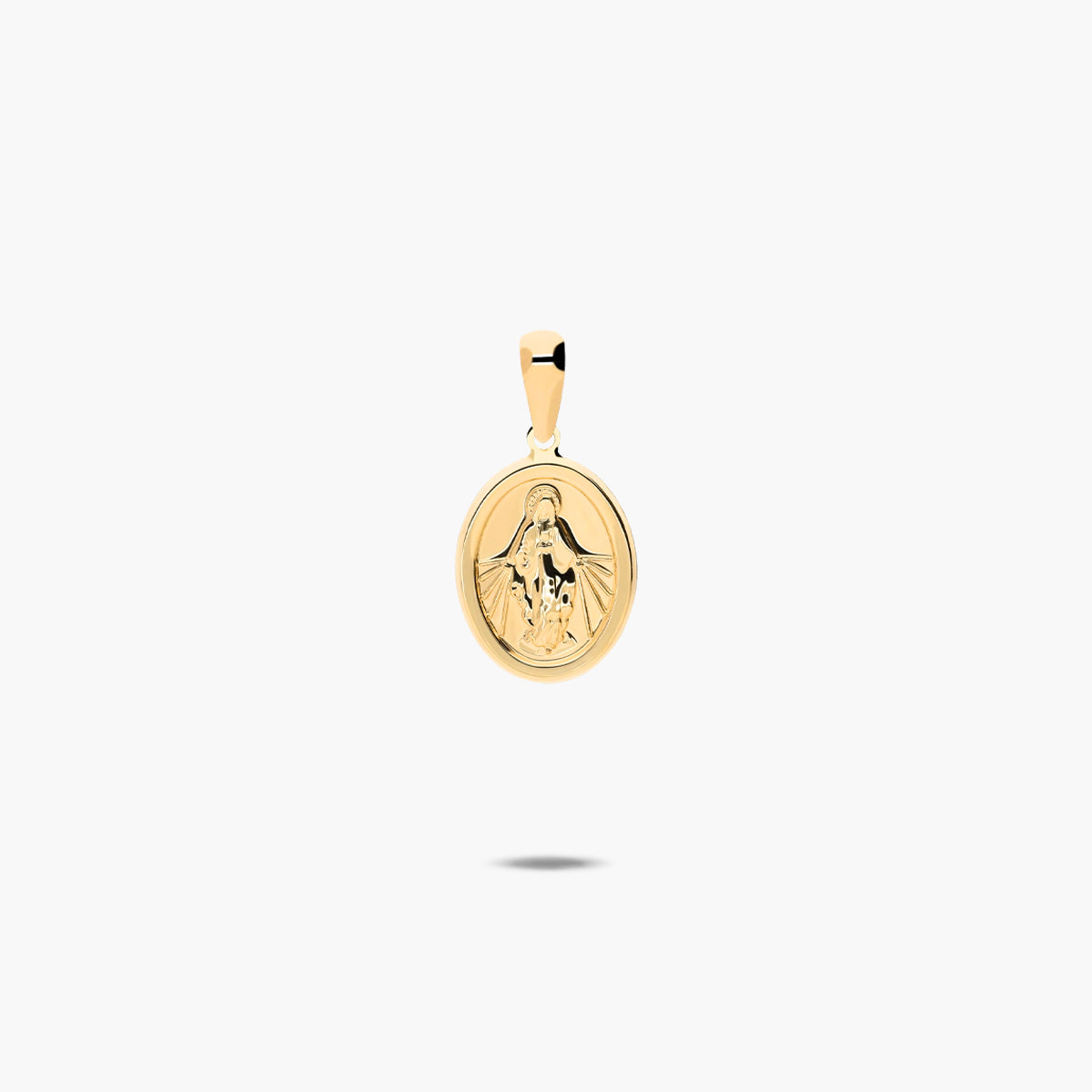 Medalla Virgen La Milagrosa de oro 18K 15 mm