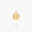 Medalla San Benito monje de oro 18K 16 mm