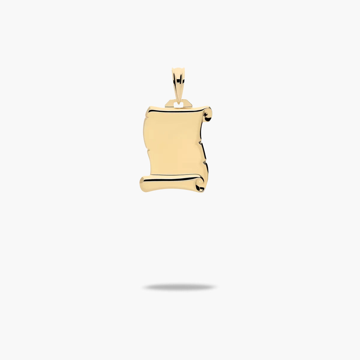 Colgante placa pergamino oro 18K 18 mm