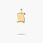 Colgante placa pergamino oro 18K 18 mm