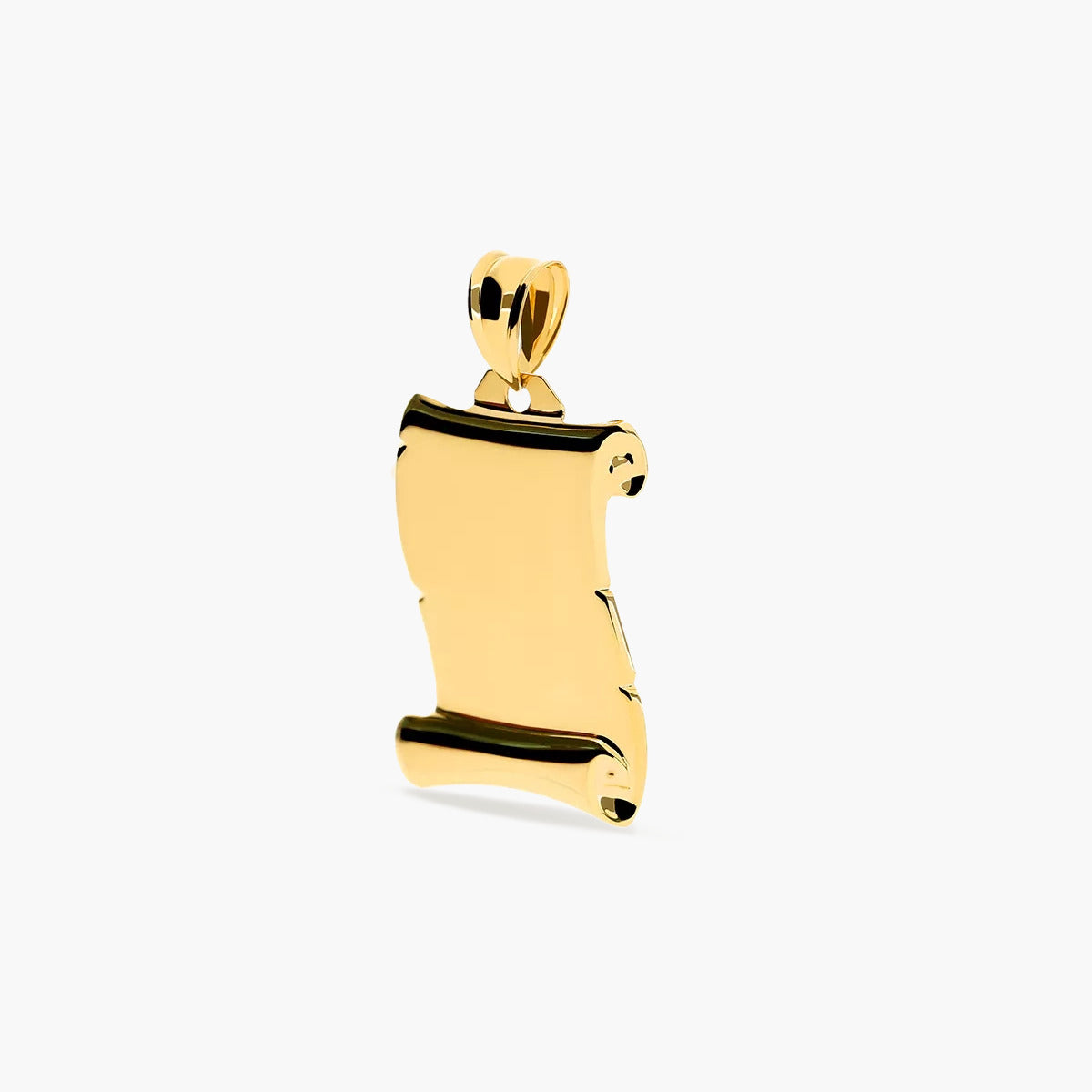 Colgante placa pergamino oro 18K 18 mm