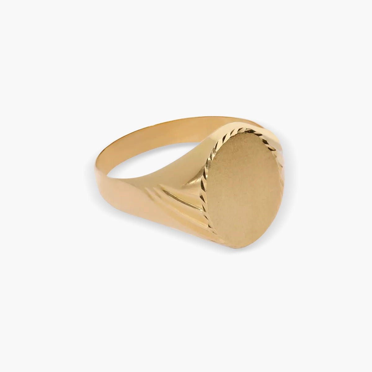 Sello hombre dibujo triple gallón lado de oro 18K