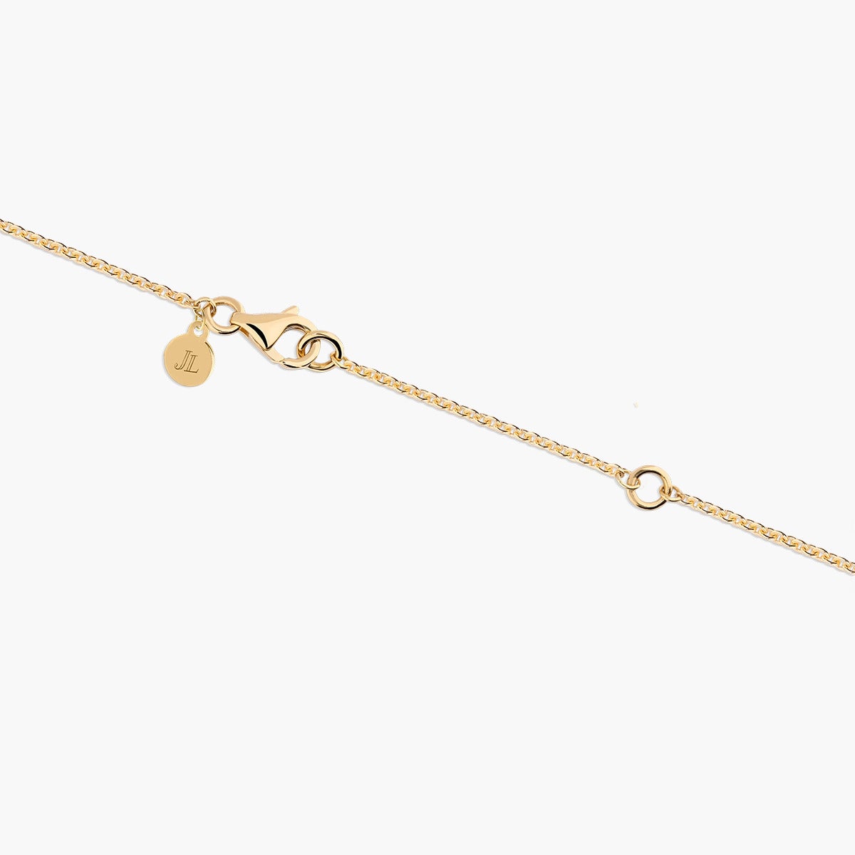 Collar de oro 18K diamante natural 0.08 ct. esmeralda 10 mm GATSBY