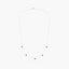 Collar de oro 18K diamante natural 0.04 ct. zafiros 42 -45 cm