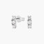 Pendientes de oro blanco 18K diamante natural 0.20 ct. 7 mm