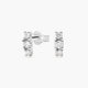 Pendientes de oro blanco 18K diamante natural 0.20 ct. 7 mm
