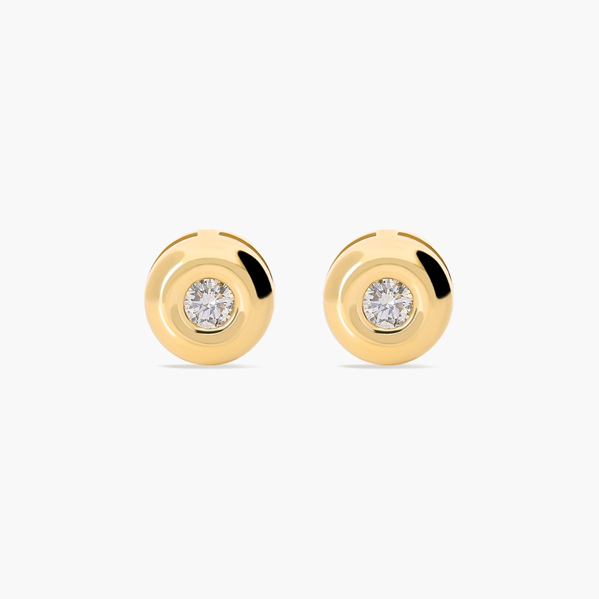 Pendiente diamante natural 0.16 ct. oro 18 quilates