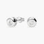 Pendientes redondos de oro blanco 18K diamante natural 0.16 ct. 5 mm