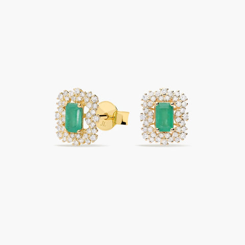 Pendiente diamante natural 0.08 ct. oro 18 quilates