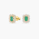 Pendiente diamante natural 0.08 ct. oro 18 quilates