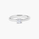 Anillo de oro blanco 18K diamante natural 0.3 ct.