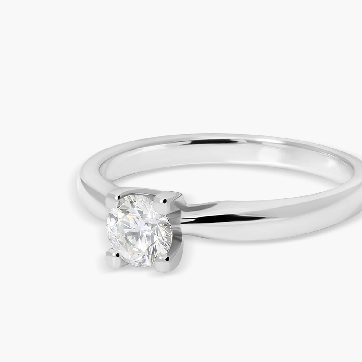 Anillo diamante natural 0.40 ct. oro 18 quilates