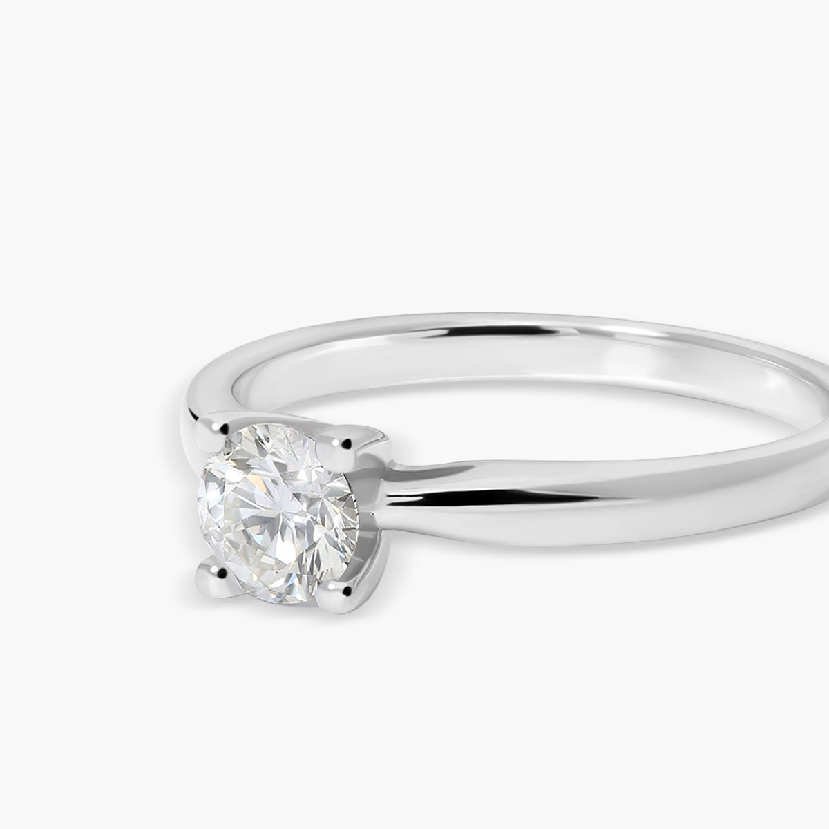 Anillo diamante natural 0.50 ct. oro 18 quilates