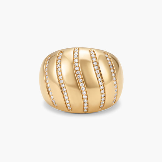 Anillo de oro 18K diamante natural 0.51 ct.
