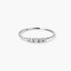 Anillo de oro blanco 18K diamante natural 0.13 ct. 