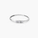 Anillo de oro blanco 18K diamante natural 0.1 ct. 