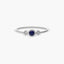 Anillo de oro blanco 18K diamante natural 0.016 ct. 