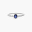 Anillo de oro blanco 18K diamante natural 0.032 ct. 