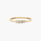 Anillo de oro 18K diamante natural 0.1 ct.
