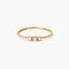 Anillo de oro 18K diamante natural 0.1 ct. 