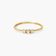 Anillo de oro 18K diamante natural 0.1 ct. 