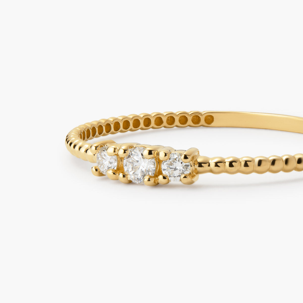 Anillo de oro 18K diamante natural 0.1 ct. 