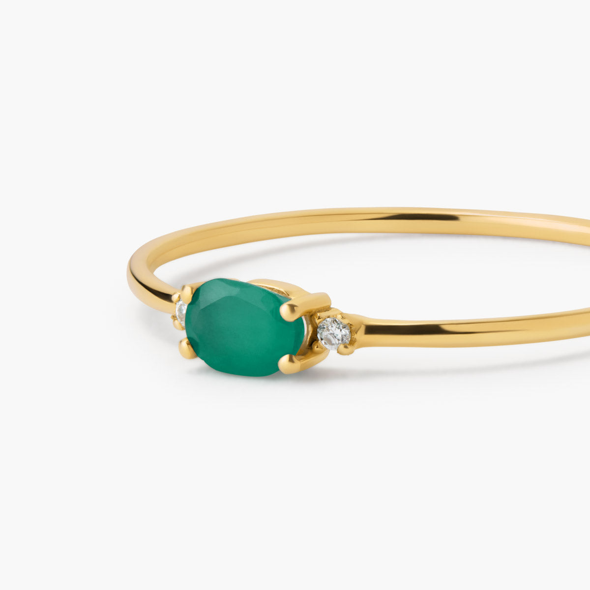 Anillo de oro 18K diamante natural 0.016 ct.