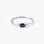 Anillo de oro blanco 18K diamante natural 0.016 ct. 